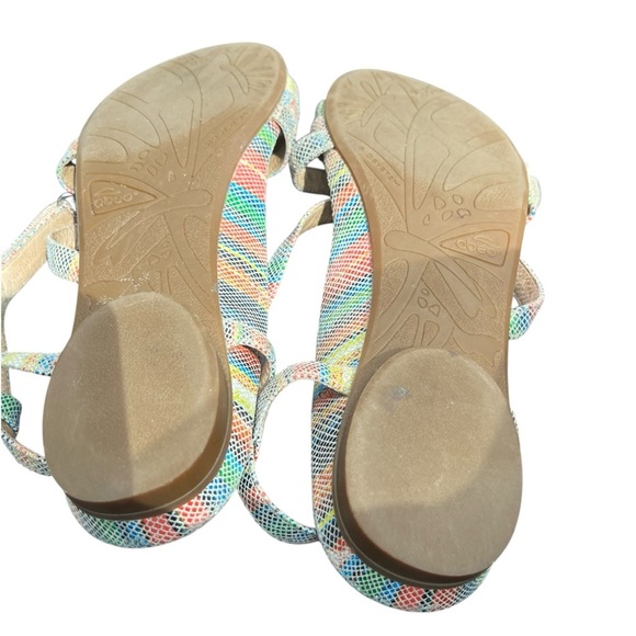 Abeo multicolor strappy sandals size 8 bio system orthotic comfort like new - Picture 5 of 6